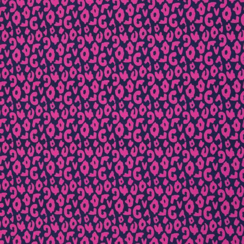 Vogelperspektive auf Jersey Stoff Leo Muster von Swafing