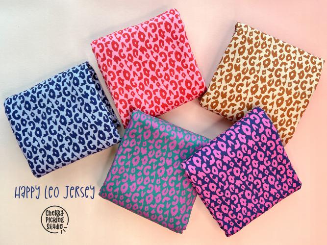 Baumwolljersey Leo Rosa Rot – Designerstoff von Swafing & Cherry Picking