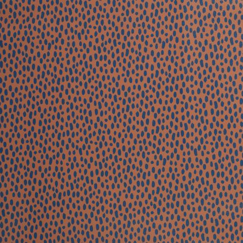 Kunstleder Brush Wild Braun Blau by Cherry Picking mit Pinseltupfen