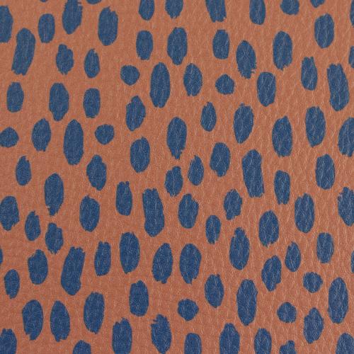 Kunstleder Brush Wild Braun Blau by Cherry Picking