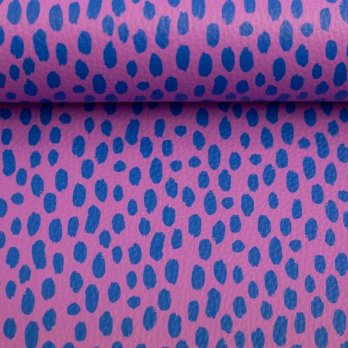 Kunstleder Brush Wild Lilac Blau by Cherry Picking