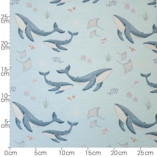 Hilco Jersey "Sea animals" , Wale, Rochen und Quallen, maritim