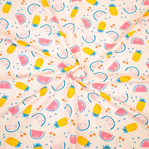 Hilco Jersey "Tutty Frutti" Ananas, Melone und Kirschen