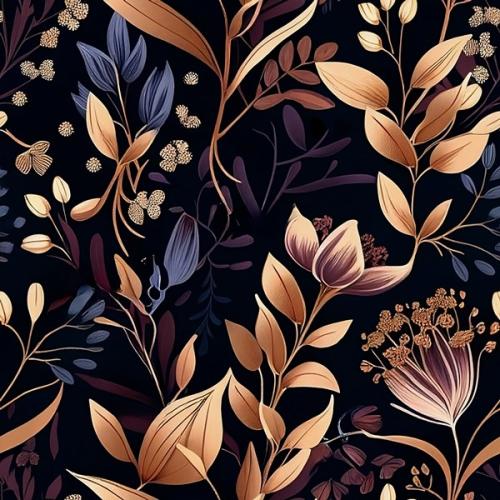 French Terry "Herbstblume" Eigenproduktion
