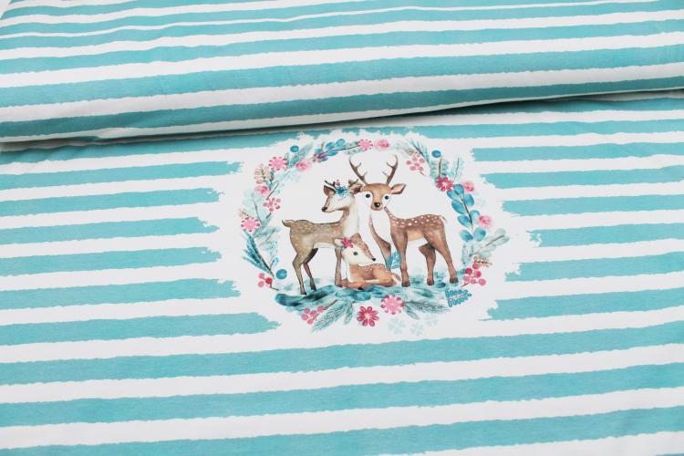 Jersey Panel "My Deer Family" - Swafing 80cm