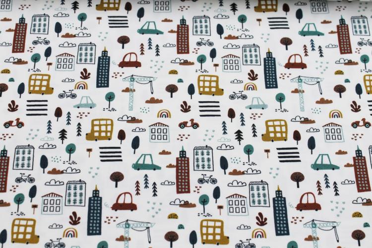 Jersey „Stadt Verkehr" ecru