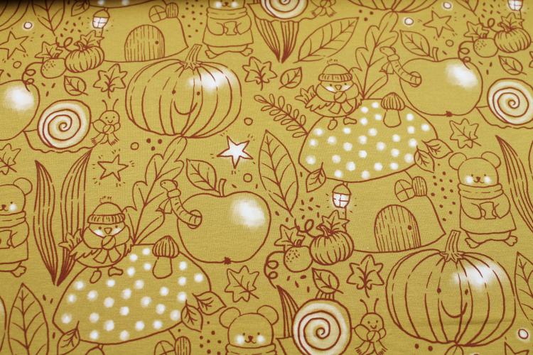 Hilco Jersey "Apple Outline" ocker Waldtiere