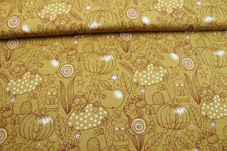 Hilco Jersey "Apple Outline" ocker Waldtiere