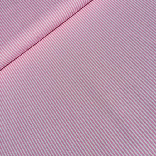 Feine-Popeline---rosa weiß - gestreift