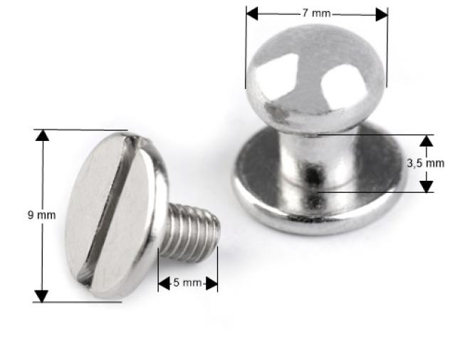 4x Sattelnieten - silber