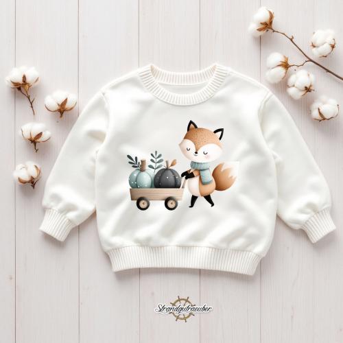 Buegelbild Fuchs mit Schubkarre I