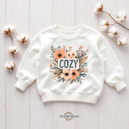 Buegelbild Cozy mit Blumen