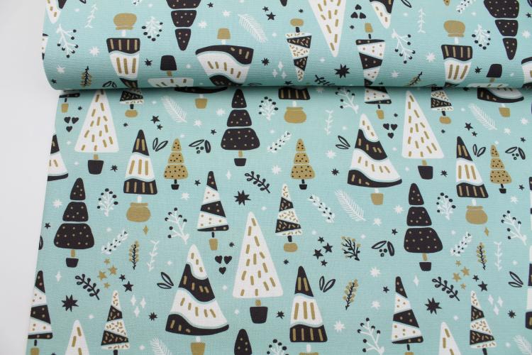 Canvas "Joyful Christmas" Tannenbäume mint, Weihnachten Swafing