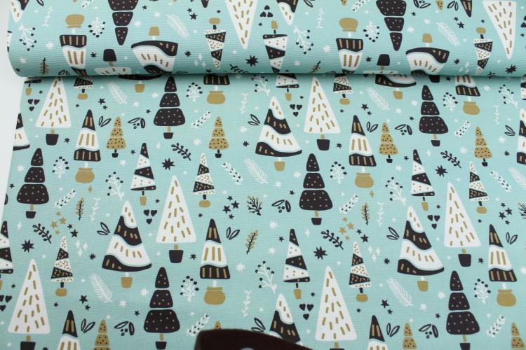 Canvas "Joyful Christmas" Tannenbäume mint, Weihnachten Swafing