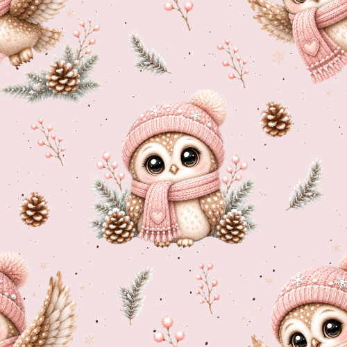 Kleine Wintereule Bio Jersey und Bio French Terry rosa – Strandgutraeuber Eigenproduktion