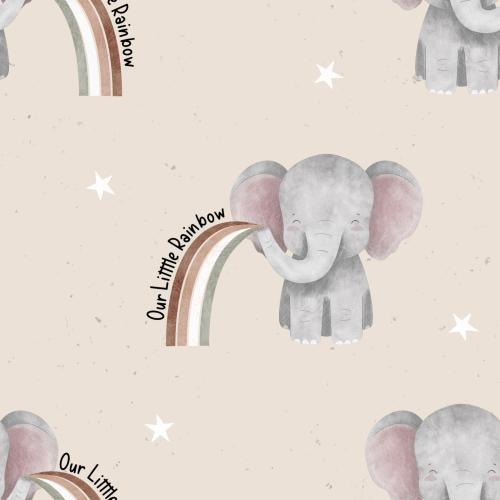 Regenbogenelefant - Bio Jersey / Bio French Terry - Vorbestellung!!!