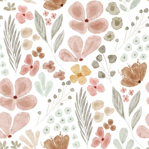 Blümchen pastell - Bio Jersey / Bio French Terry - Vorbestellung!!!