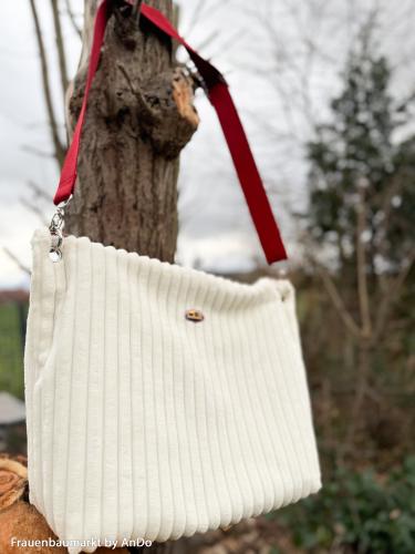 Cordsamt "Montevideo" ecru Swafing - Taschenstoff