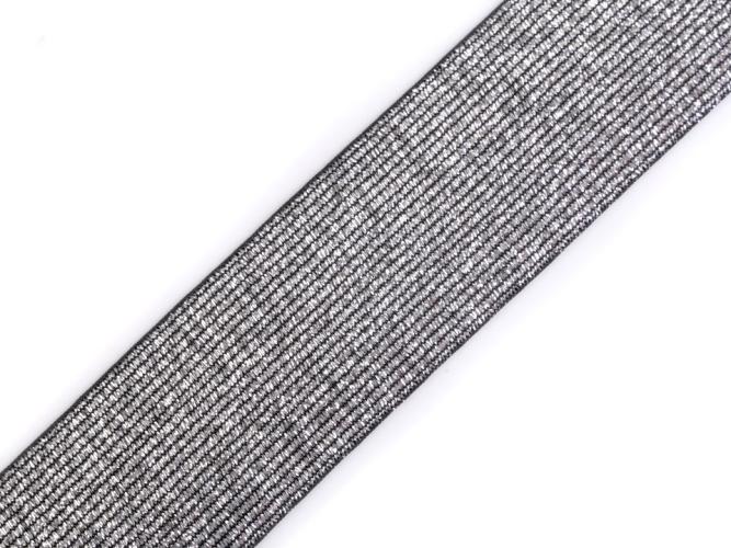 Gummiband schwarz Glitzer 40mm Breite