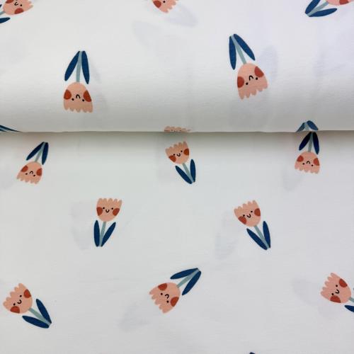 French Terry Tulpen - Blumen - Frühling