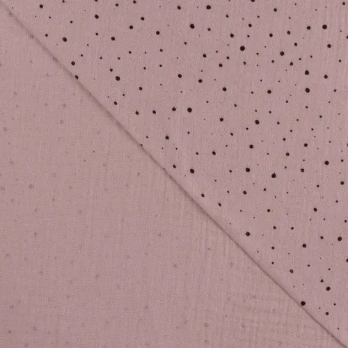 Baumwollstoff Musselin gepunktet Meterware mit Schimmer