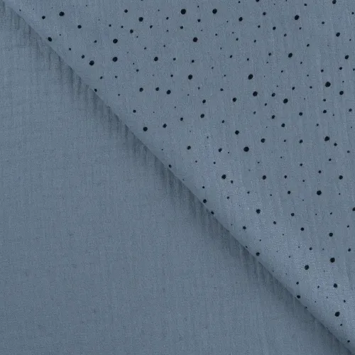 Baumwollstoff Musselin gepunktet Meterware mit Schimmer