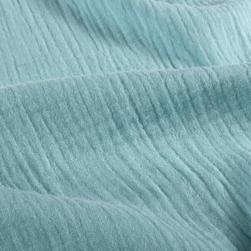 Musselin - uni indgoblau - blau