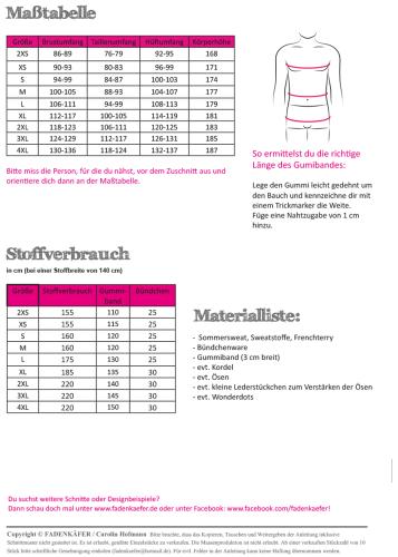 Jogginghose Chris - Herren - von Fadenkäfer - Papierschnittmuster