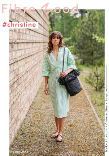 Fibre Mood 29 "Christine" Baumwolle Poplin Streifen grün weiß - FM31032630
