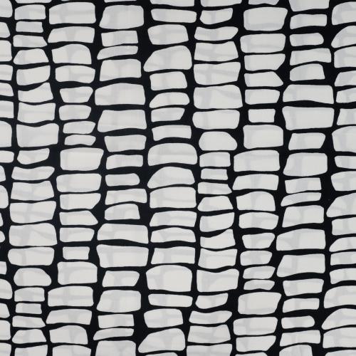 Voile Blusenstoff Schwarz Ecru