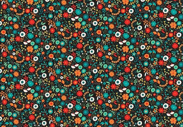 Patchwork „Folk Friends“ Blumen