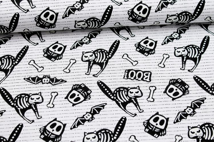 Patchworkbaumwolle „Glow Ghosts“ by Shelly Comiskey – Skelett