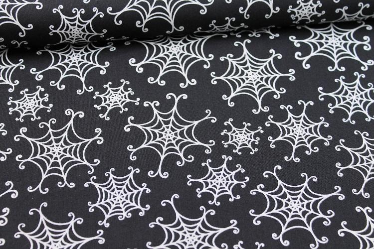 Patchworkbaumwolle „ Here we Glow“ by Delphine Cubitt – Spinnennetz