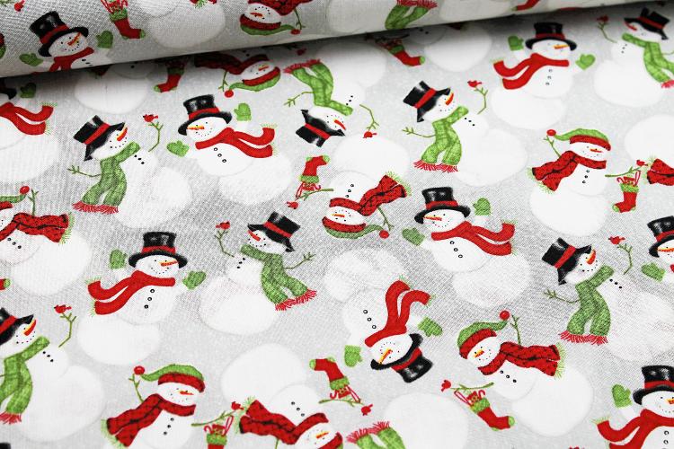 Patchworkbaumwolle „Snow Merry Schneemänner“ by Studio E