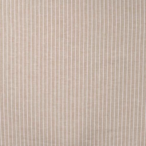 Gestreifter Leinen Baumwolle Stoff in Beige Detailansicht