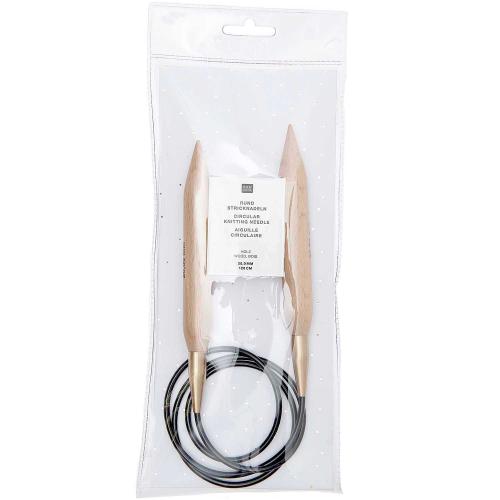Rico Design Rundstricknadel Bambus 3,0mm 80cm