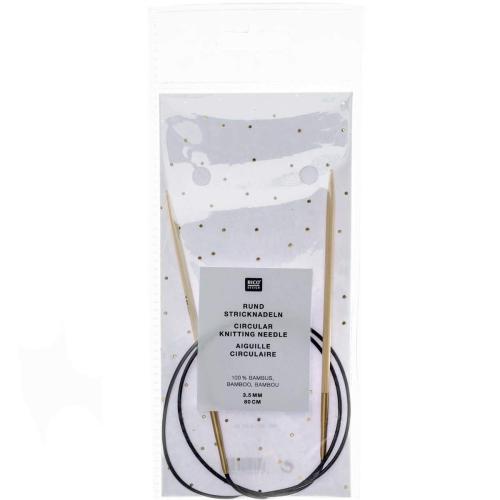 Rico Design Rundstricknadel Bambus 3,0mm 80cm