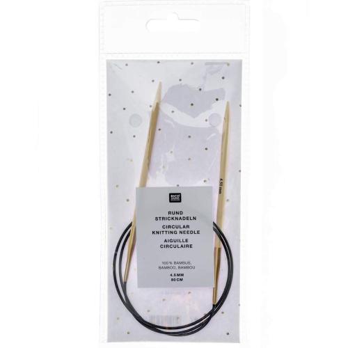 Rico Design Rundstricknadel Bambus 4,5mm 80cm
