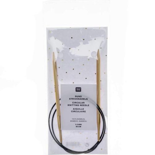 Rico Design Rundstricknadel Bambus 5,5mm 80cm