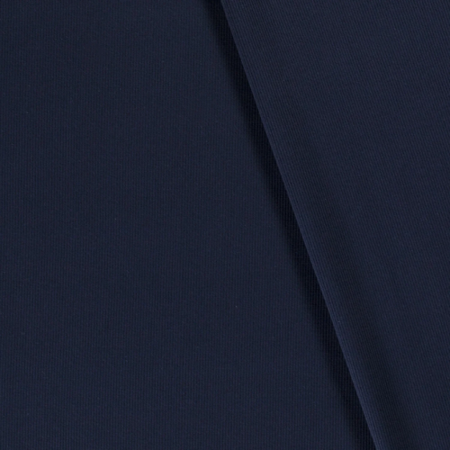 Rippjersey marine dunkelblau - schmale Rippe