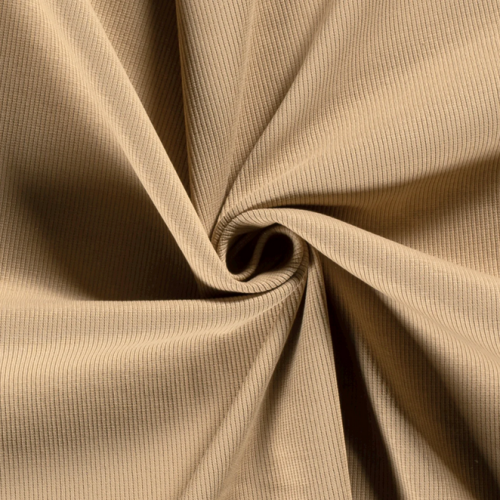 Rippjersey kamel - schmale Rippe