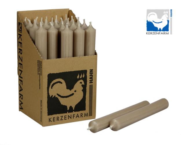 Stabkerze - taupe 18cm lang - 22mm Durchmesser