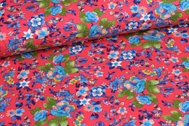 Sweat mit Blumen - pink