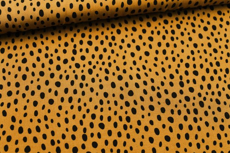 Viskose Radiance „Dots“ - ockergelb