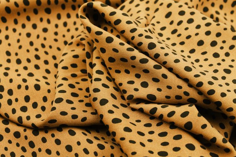 Viskose Radiance „Dots“ - ockergelb