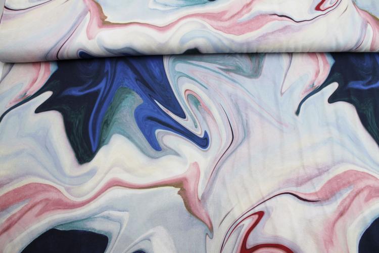Viskose „Marble" Viskose Stoff mit abstraktem Muster