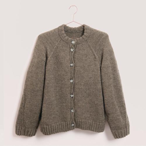 Rico Design Soft Alpaca Taupe 021 Cardigan vorne
