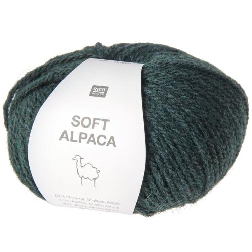 Rico Design Soft Alpaca Wolle Petrol 025 Garnstruktur