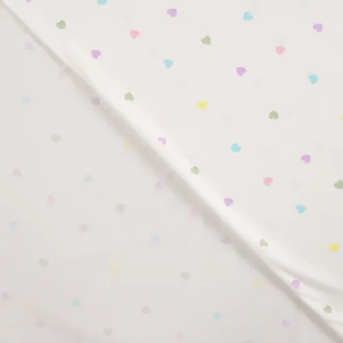 Baumwolljersey Herzmuster Meterware weich