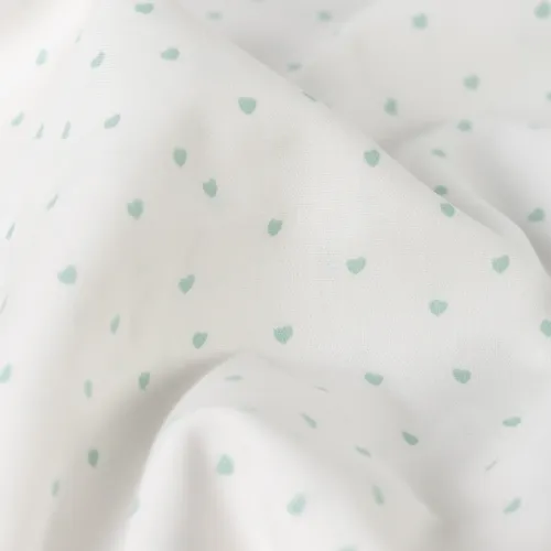 Popeline Stoff Herzen rosa weiß Meterware